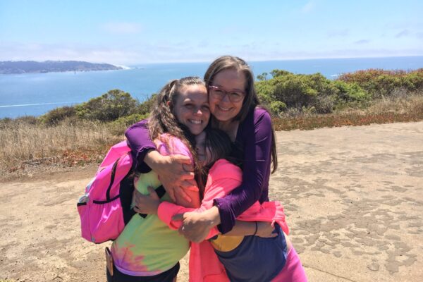 Maegan with her daughter and mom at the Marin Headlands, San Francisco, California in July 2018