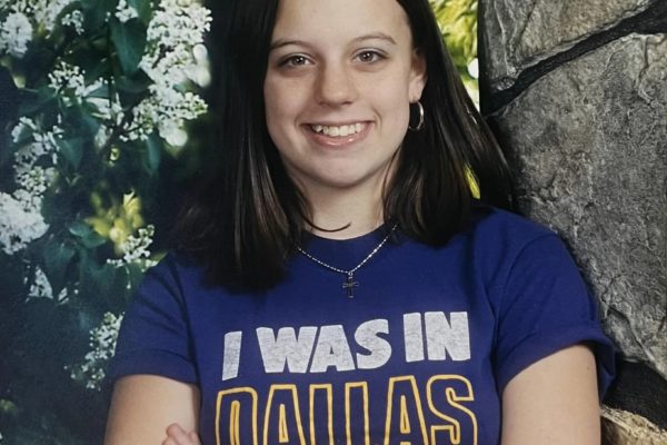 Maegan school pic Dallas shirt